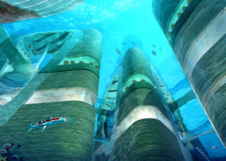 Illustration for article titled This amazing floating underwater city may become a reality in China